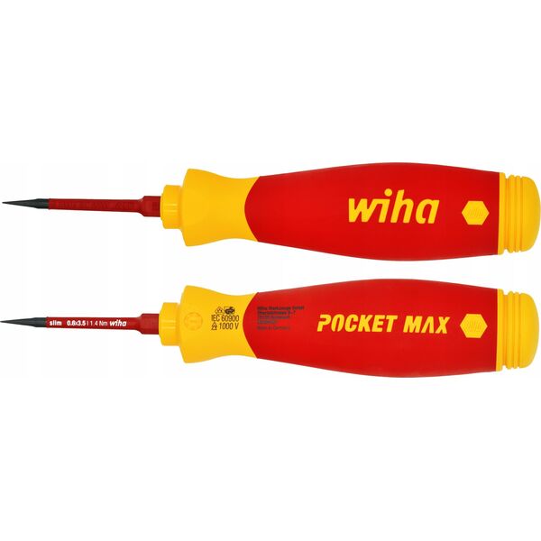 Wiha Izolowany Wkrętak z magazynkiem 4 bitów PocketMax electric IEC 60900, 45296