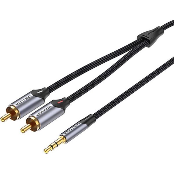Kabel Vention Jack 3.5mm - RCA (Cinch) x2 1.5m czarny (BCNBG)