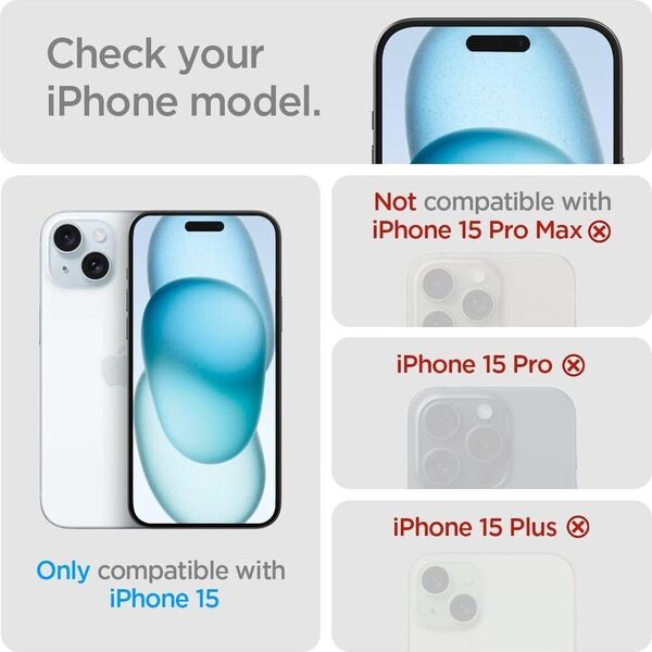 Spigen Spigen Crystal Hybrid, crystal clear - iPhone 15