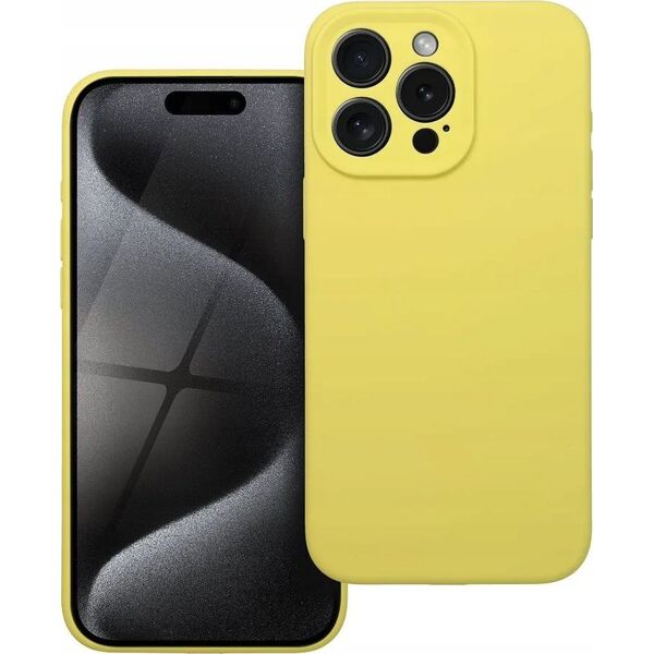OEM Futerał SILICONE 2mm do IPHONE 15 Pro Max żółty
