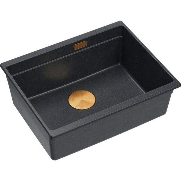 Zlewozmywak GraniteQ Zlewozmywak granitowy Logan 100 Czarny Metalik 13901310 5905505500824