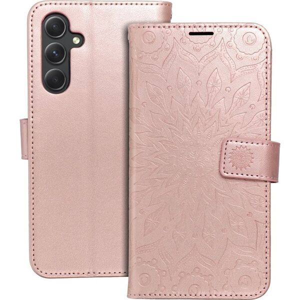 ForCell Kabura MEZZO Book do SAMSUNG A55 5G mandala złoty róż