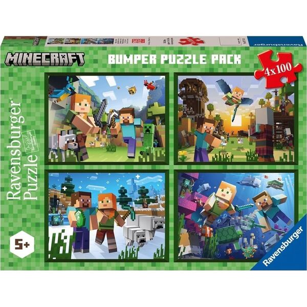 Ravensburger RAV puzzle 4w1 Minecraft  05716