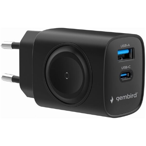Ładowarka Gembird Gembird 2-in-1 20 W Apple Watch and Phone Fast Charger | TA-UC-PDQCW20-01-BK