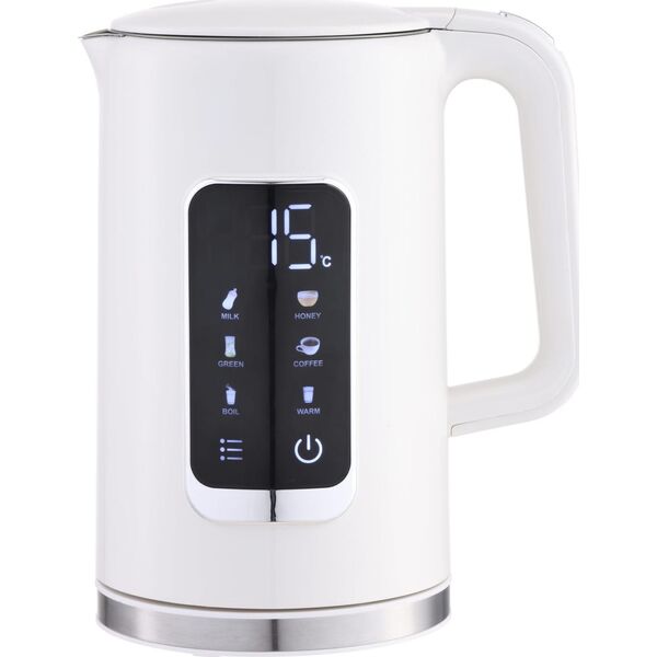 PLATINET CZAJNIK KETTLE LCD DISPLAY 1,7L 5 TEMPERATURE SETTINGS + 450 ML TRAVEL MUG, WHITE [45980]