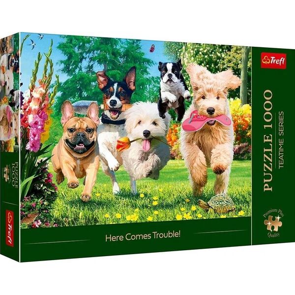Trefl Puzzle 1000 elementów Premium Plus Tea Time Nadchodzą kłopoty!