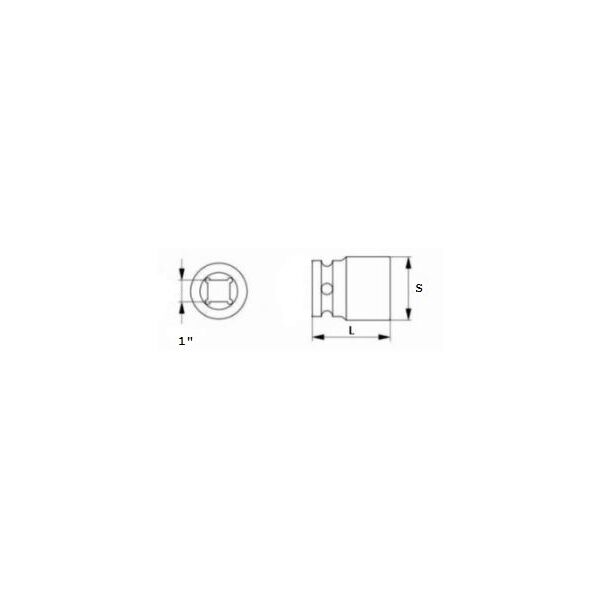 Jonnesway κρουστική υποδοχή 6 σημείων 1" 33 mm (S03A8133) 3173062 4719152181333