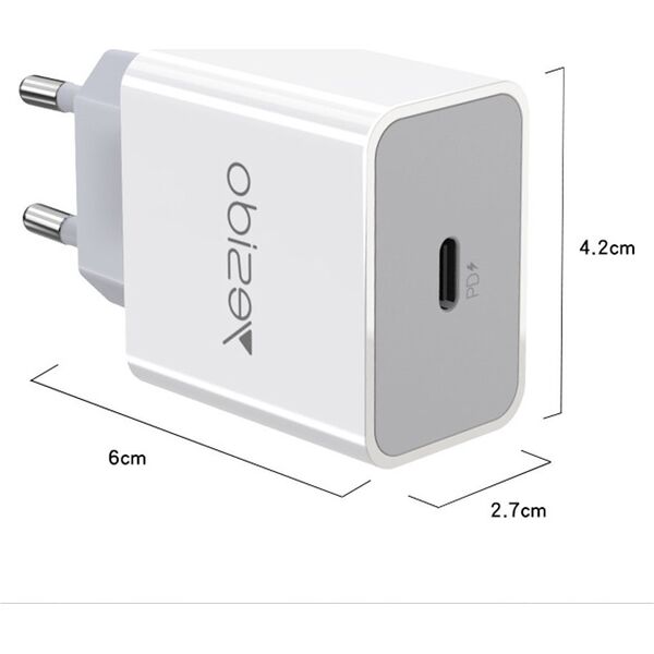 Ładowarka Yesido yesido Ład. sieć. YC27 PD 18W QC USB-C WHITE / BIAŁY