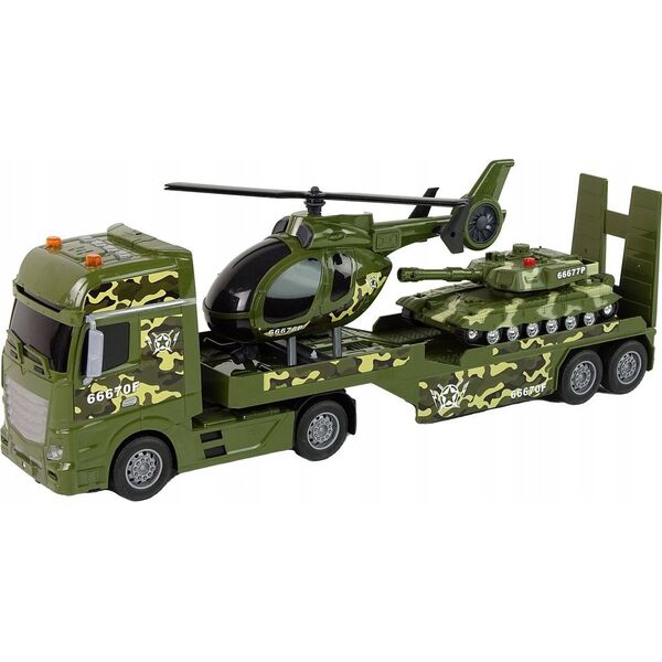 Zestaw Militarny Czołg Napęd Frykcyjny Helikopter Ciężarówka