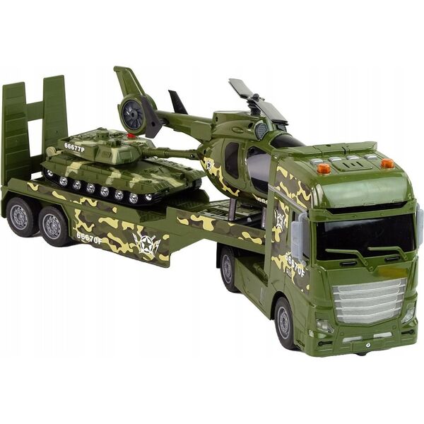 Zestaw Militarny Czołg Napęd Frykcyjny Helikopter Ciężarówka
