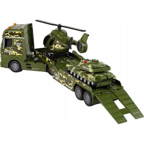 Zestaw Militarny Czołg Napęd Frykcyjny Helikopter Ciężarówka