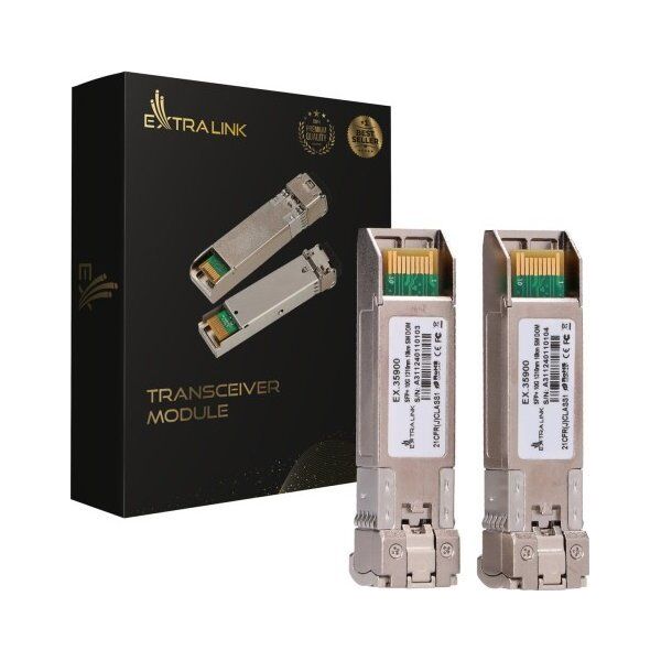 ExtraLink Extralink SFP+ 10G 2-pack | Moduł SFP+ | 10Gbps, LC/UPC, 1310nm, 10km, single mode, DOM