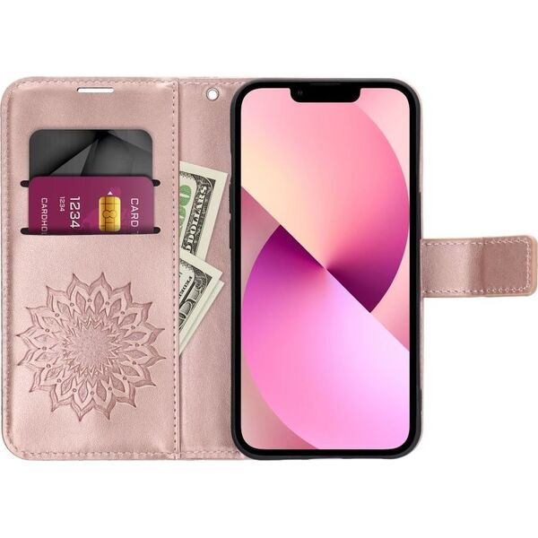 ForCell Kabura Forcell MEZZO Book do XIAOMI Redmi NOTE 11 PRO / 11 PRO 5G mandala złoty róż