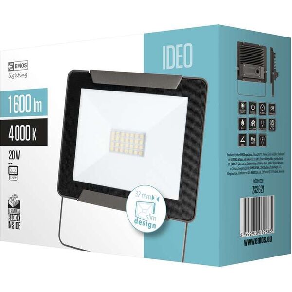 Naświetlacz Emos LED Ideo 20W, IP65 (ZS2621)