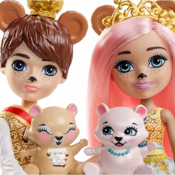 Mattel Enchantimals Królewskie Lalki Braylee & Bannon Bear Niedźwiadki 2-pak GYJ07