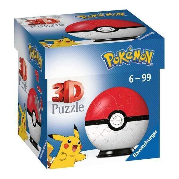 Ravensburger Puzzle 3D 54 Kula Pokemon czerwona