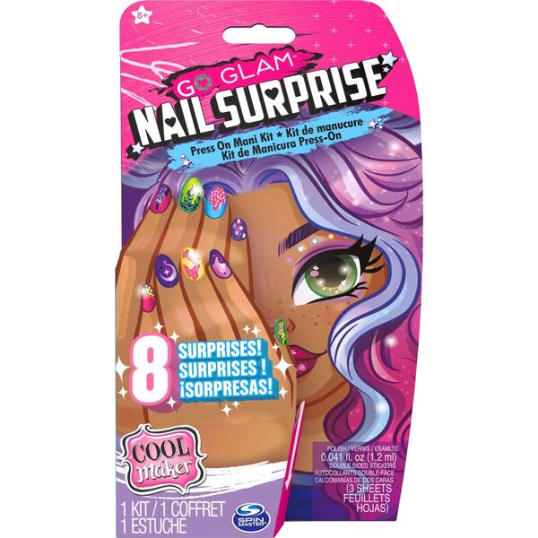Spin Master Cool Maker Go Glam Nail Surprise zestaw do paznokci tipsy + akcesoria lakier