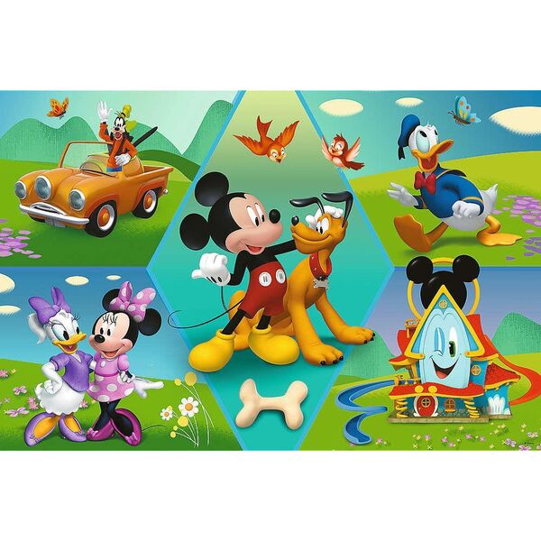 Trefl Puzzle 60 elementy Super Shape XXL Z Mikim zawsze jest wesoło