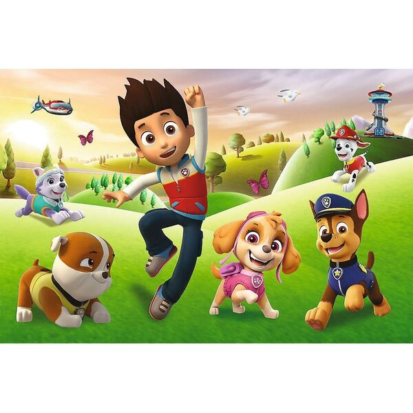 Trefl Puzzle 60 elementy Super Shape XXL Uśmiechnięte pieski Psi Patrol