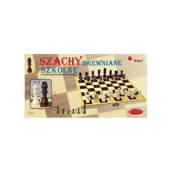 W&K Małe szachy szkolne drewniane