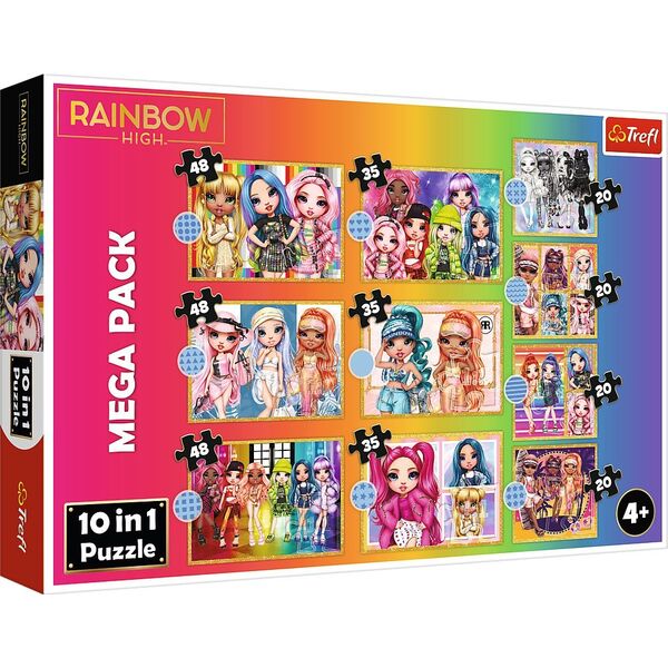 Trefl Puzzle 10w1 Kolekcja modnych laleczek - MGA Rainbow High 96000 Trefl