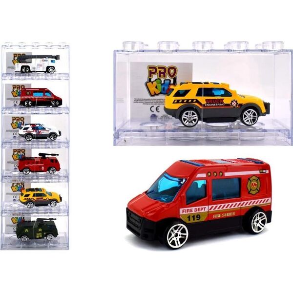 PRO-eximp Autko metal 1:55 w klocku mix 6/opak 088-1 04508