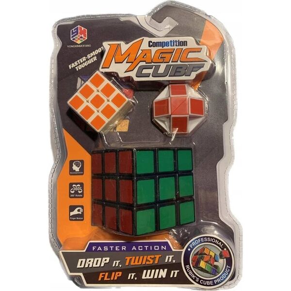 LeanToys Kostka magiczna zestaw 3szt A168-15B 08212