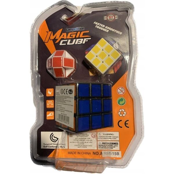 LeanToys Kostka magiczna zestaw 3szt A168-15B 08212