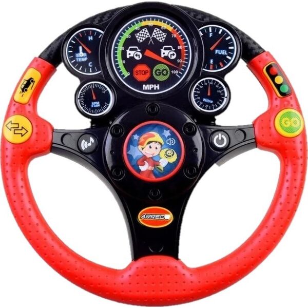 Qulki Kierownica dla dzieci auto symulator jazdy samochodem Świeci dźwięk wibruje