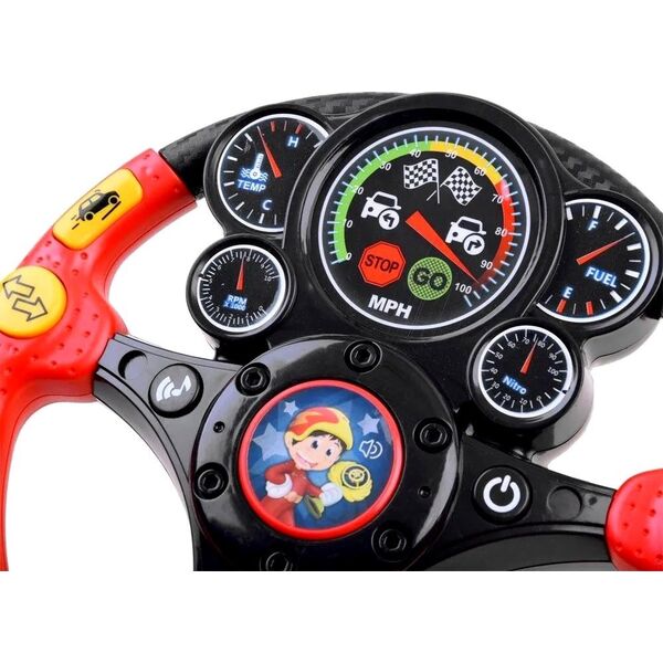 Qulki Kierownica dla dzieci auto symulator jazdy samochodem Świeci dźwięk wibruje