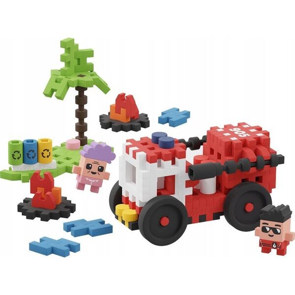 Marioinex Klocki Mini Waffle 80 elementów Straż pożarna