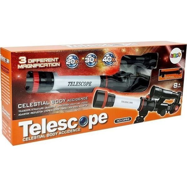 LeanToys Teleskop Naukowy Edukacyjny Astronomia 20x 30x 40x