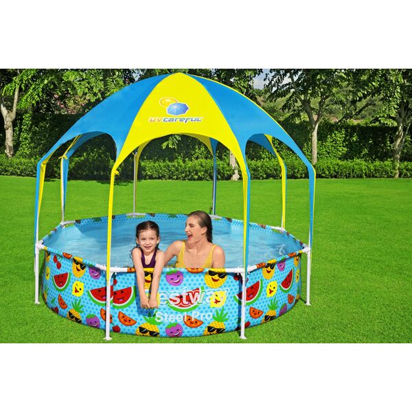 Basen Stelażowy Play Pool śr. 240 cm Z Zadaszeniem