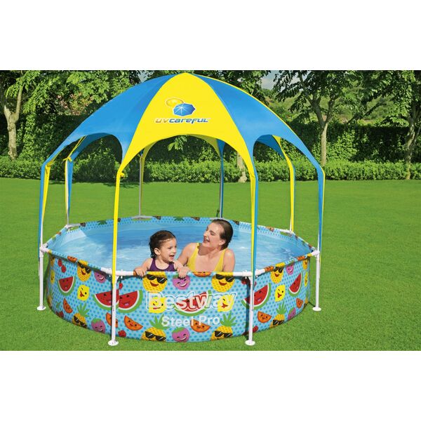 Basen Stelażowy Play Pool śr. 240 cm Z Zadaszeniem