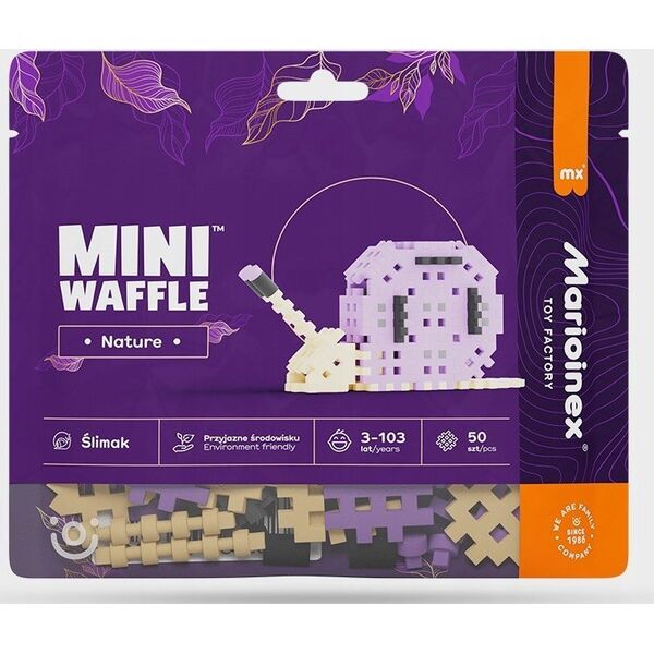 Marioinex Klocki Mini waffle Nature - Ślimak 50 elementów