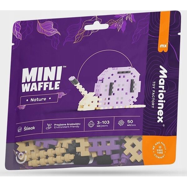Marioinex Klocki Mini waffle Nature - Ślimak 50 elementów