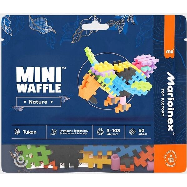 Marioinex Klocki Mini Waffle Nature - Tukan 50 elementów