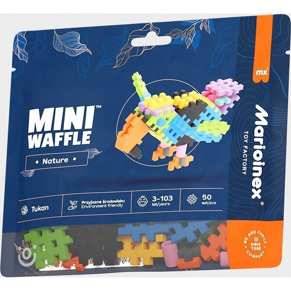 Marioinex Klocki Mini Waffle Nature - Tukan 50 elementów