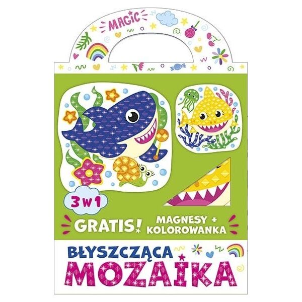 Ranok Błyszcząca mozaika 3w1 Kolorowe rekiny+grat.88979