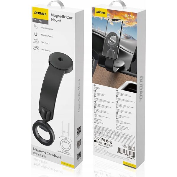 Uchwyt samochodowy Dudao F21 z MagSafe - czarny
