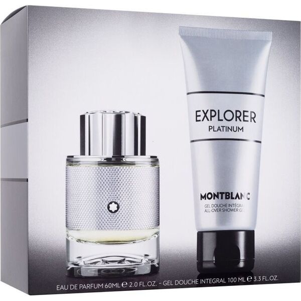 SET MONT BLANC Explorer Platinium EDP spray 60ml + SHOWER GEL 100ml