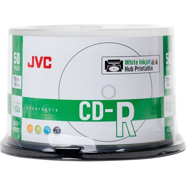 JVC JVC CD-R 700MB 52X INKJET ΛΕΥΚΗ ΕΚΤΥΠΩΣΗ ΤΟΥΡΤΑ*50 701715JCK0021 13339118 4719303513419