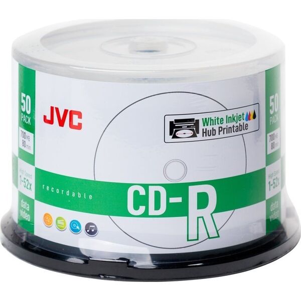 JVC JVC CD-R 700MB 52X INKJET ΛΕΥΚΗ ΕΚΤΥΠΩΣΗ ΤΟΥΡΤΑ*50 701715JCK0021 13339118 4719303513419