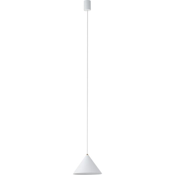 Lampa wisząca Nowodvorski Metalowa lampa wisząca Zenith 7997 biały stożek do przedpokoju