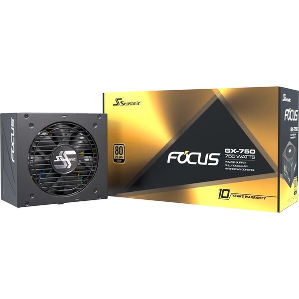 Τροφοδοτικό SeaSonic SeaSonic FOCUS GX-750 v4 ATX 3.1 PCIe 5.1 Μαύρο 80Plus Gold 750W Τροφοδοτικό 14168219 4711173878445