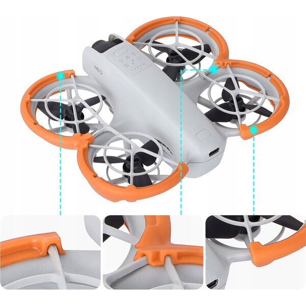 SunnyLife Osłona Ochrona Osłony Zabezpieczenie Śmigła Śmigieł Guma do Drona DJI NEO / NE-KC868
