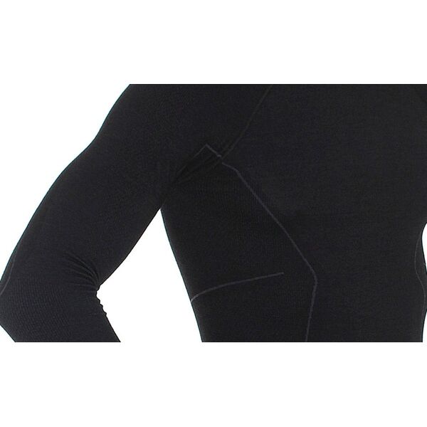 Brubeck Koszulka męska z długim rękawem Active Wool czarna r. XXL (LS12820)