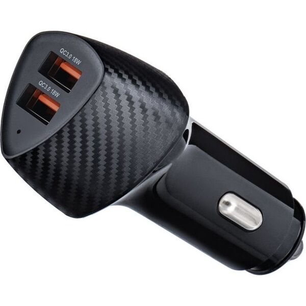 Ładowarka ForCell FORCELL CARBON ładowarka samochodowa USB QC 3.0 18W + USB QC 3.0 18W CC50-2A36W czarny (Total 36W) 11466638 5903396133794