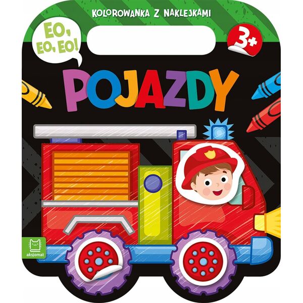 Aksjomat Eo, eo, eo! Pojazdy kolorowanka z naklejkami 38757