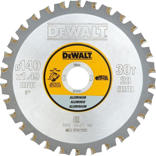 Dewalt dewalt akcesoria 140 x 20 30t alu cordless
